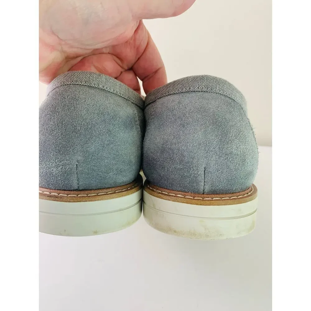 Steve Madden Normin Canvas Penny Loafer In Gray Fabric Leather Men's Size 12